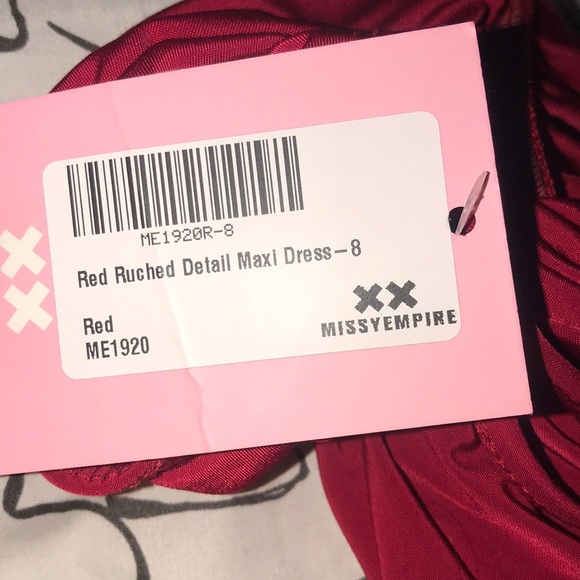 Red Ruched maxi dress - Picture 3 of 6